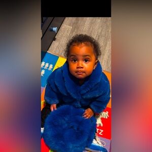 Rich boy baby fur coat